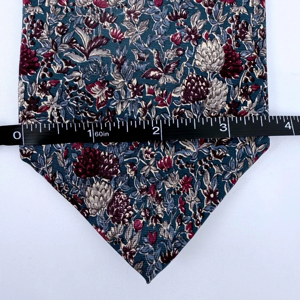 Vintage Bert Pulitzer Collectors Edition Mens Silk Tie Floral Botanical 90s 1990